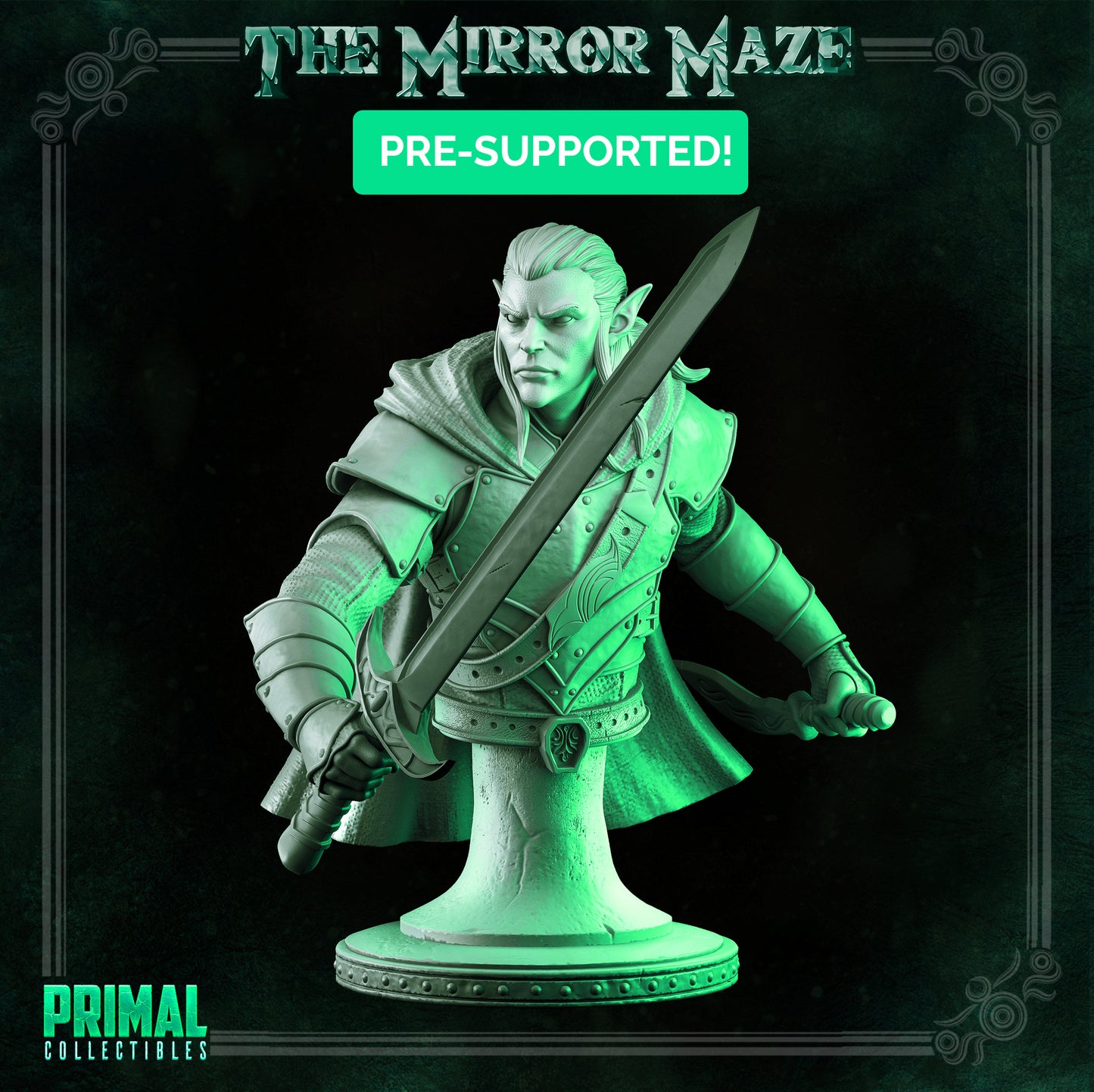 Elf - Augur - Bust - THE MIRROR MAZE - MASTERS OF DUNGEONS QUEST - Primal Collectibles