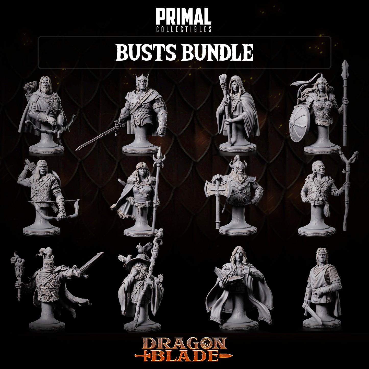 12 Busts - complete bundle - DRAGONBLADE