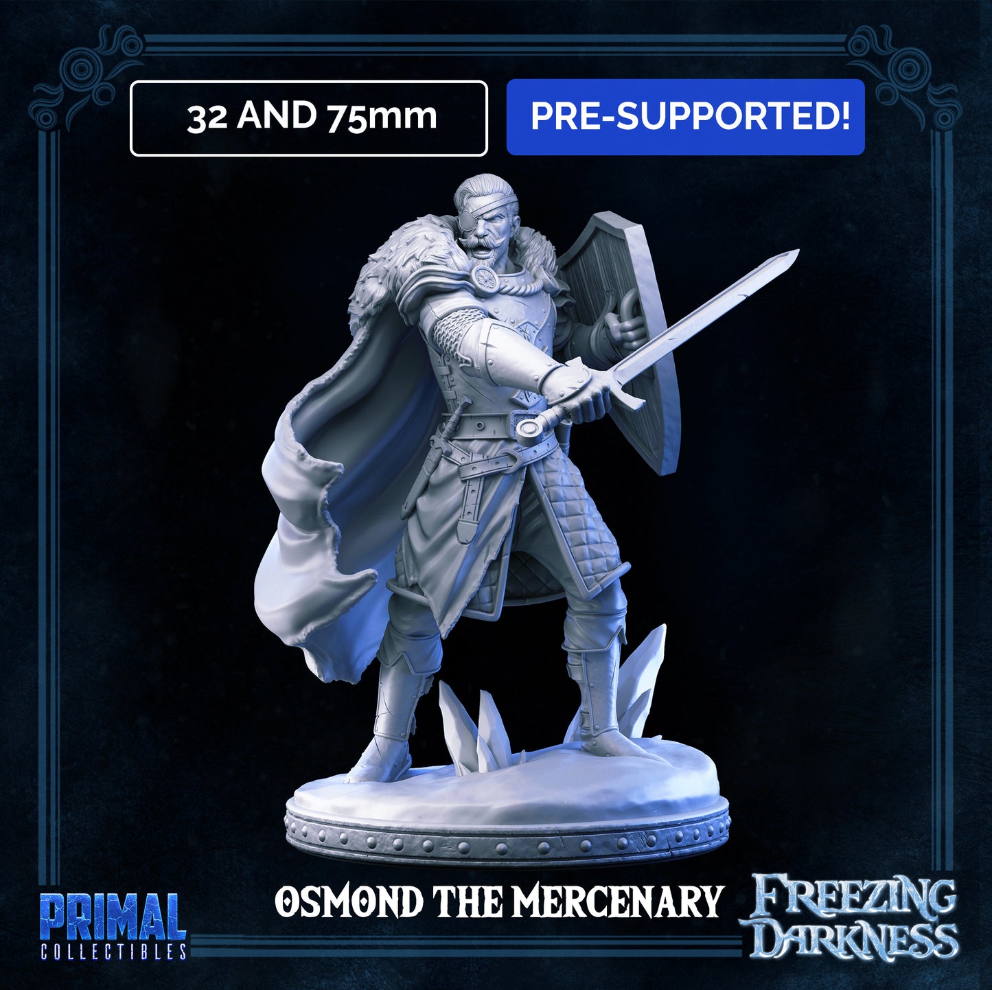 Mercenary  - Man-at-arms - Osmond - FREEZING DARKNESS - MASTERS OF DUNGEONS QUEST - Primal Collectibles