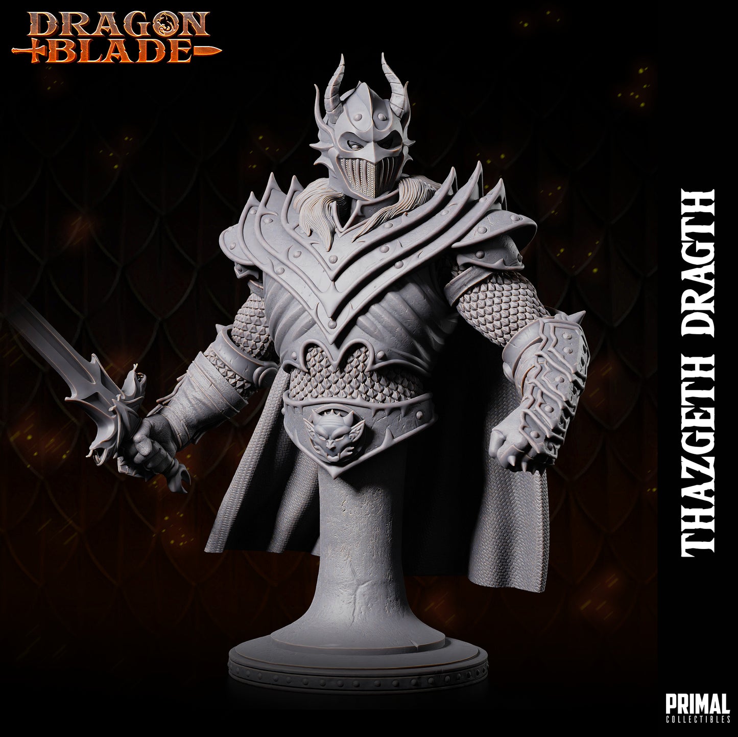 Wizard - Fighter - Dragon Emperor Thazgeth Draght - Bust-  November 2023 - DRAGONBLADE-  MASTERS OF DUNGEONS QUEST