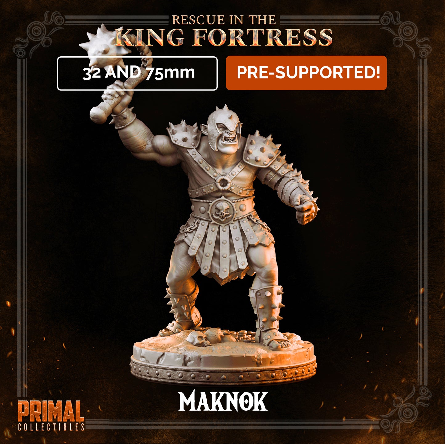 Orc minion - MAKNOK - April 2023 - RESCUE IN THE KING FORTRESS -  MASTERS OF DUNGEONS QUEST - Primal Collectibles