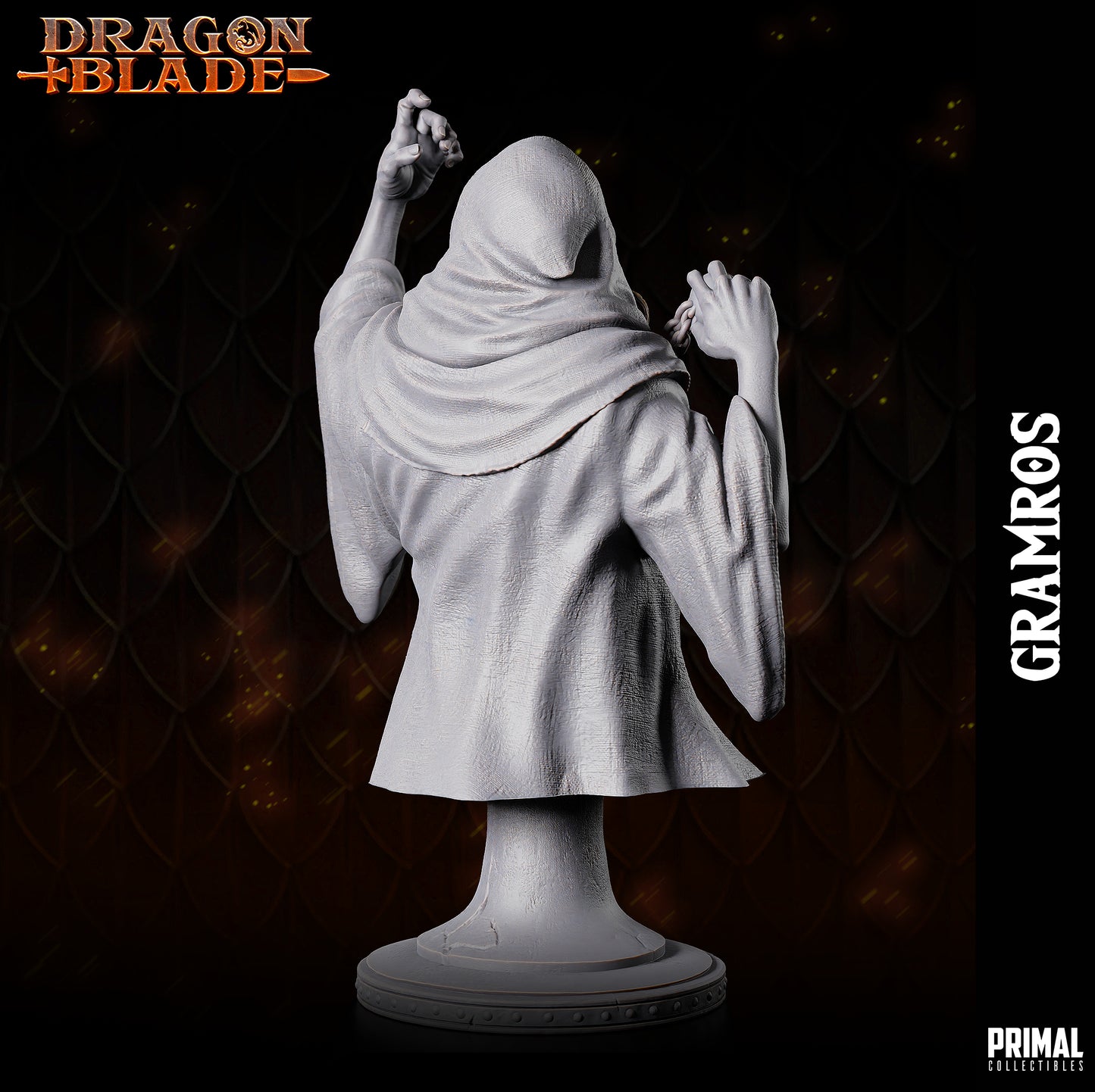 Dark Wizard  - Gramros (the dark one) - bust -  October 2023 - DRAGONBLADE-  MASTERS OF DUNGEONS QUEST