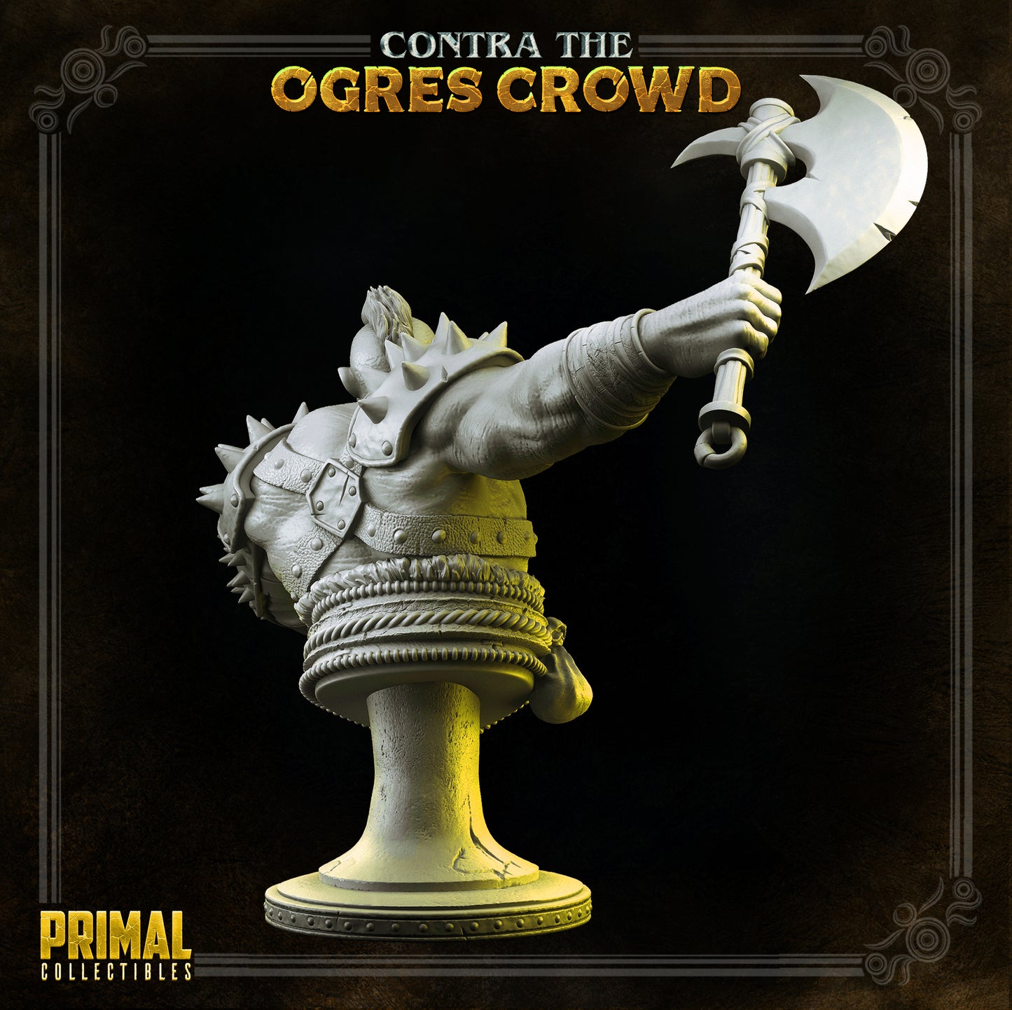 Ogre chieftain - Thurok - Bust - CONTRA THE OGRES CROWD - MASTERS OF DUNGEONS QUEST - Primal Collectibles