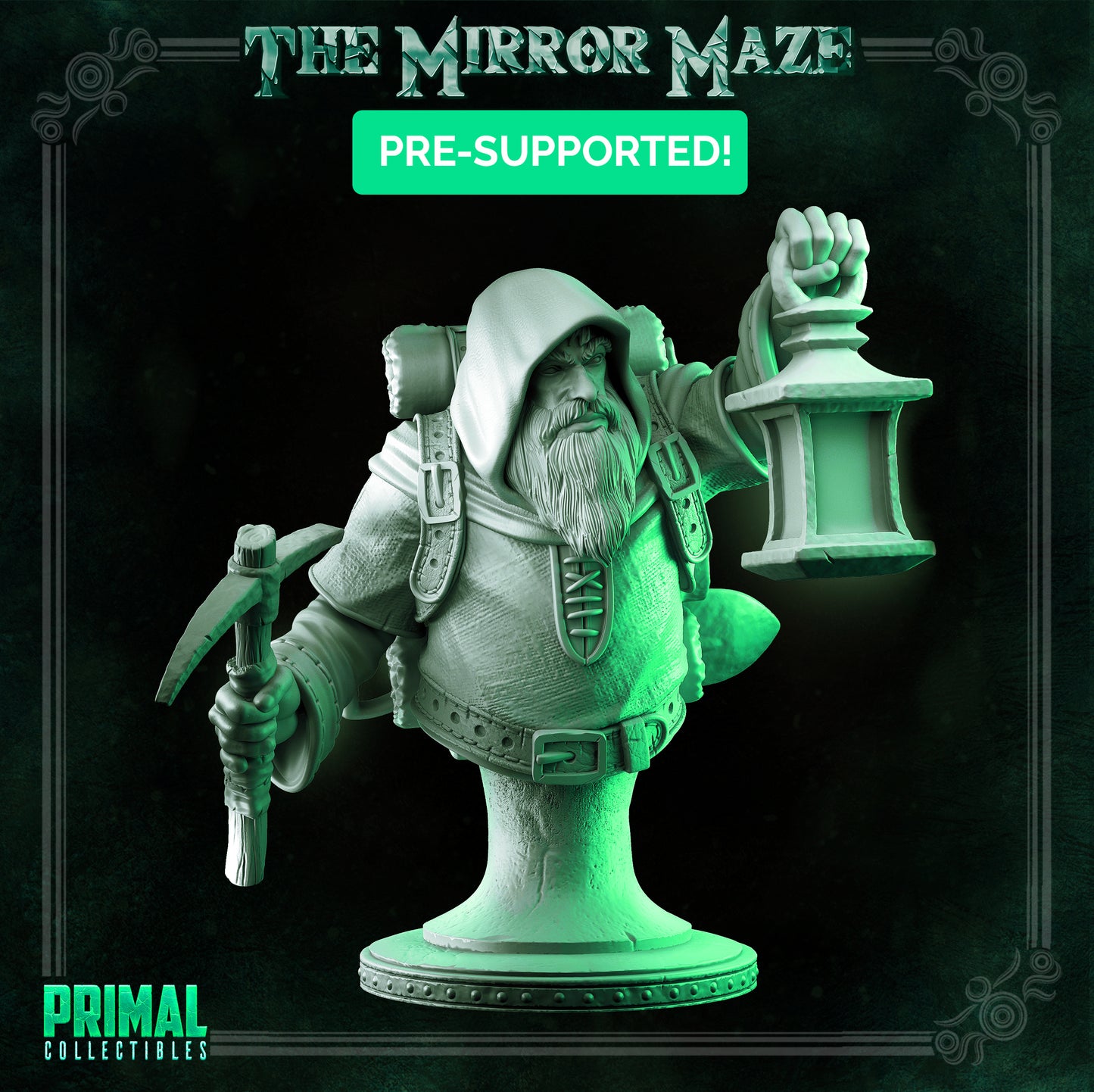 Prospector - Bust - THE MIRROR MAZE - MASTERS OF DUNGEONS QUEST - Primal Collectibles