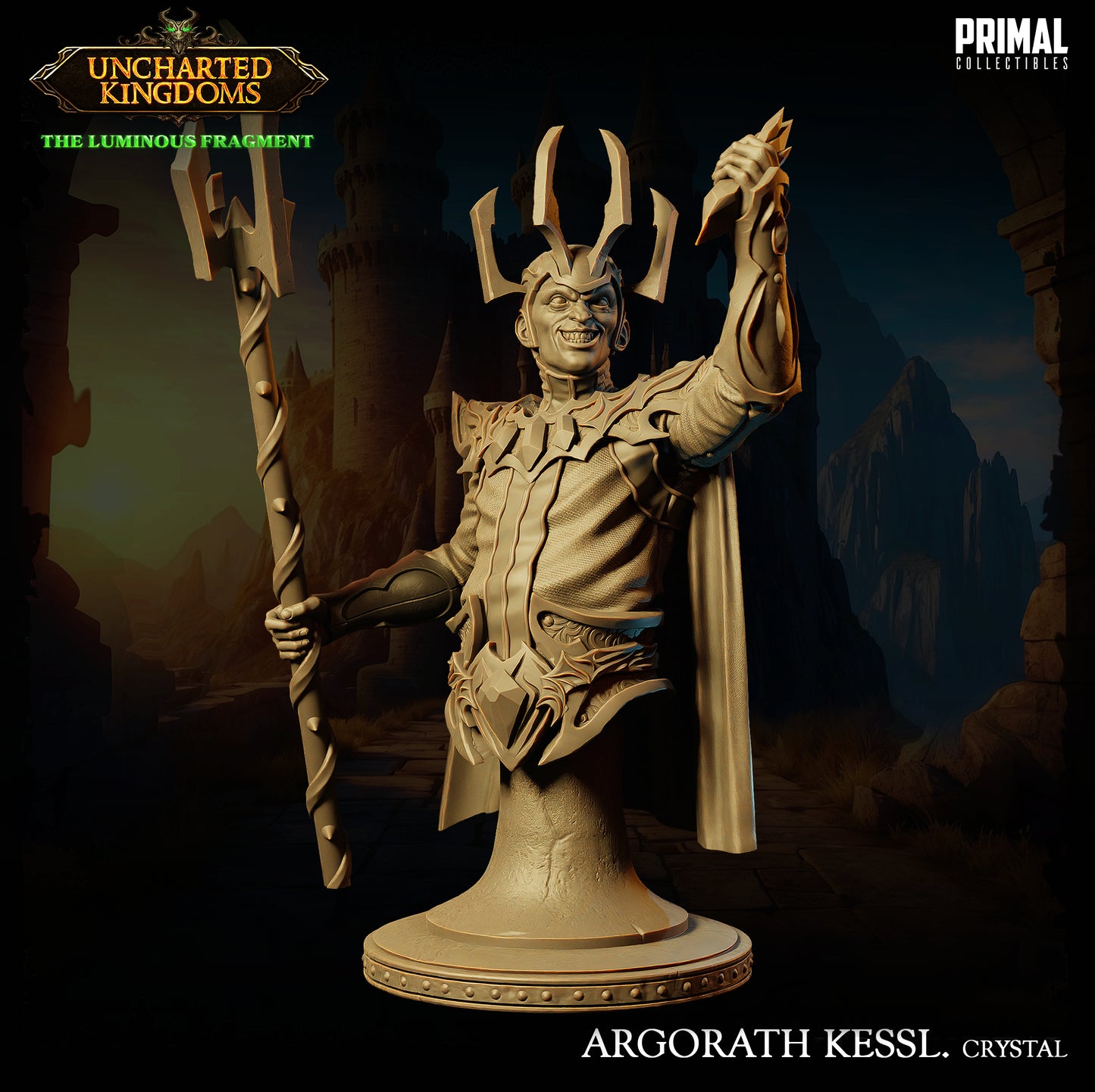 Dark wizard - Argorath Kessl (crystal powerful version) - Bust - March 2024 - Uncharted Kingdoms