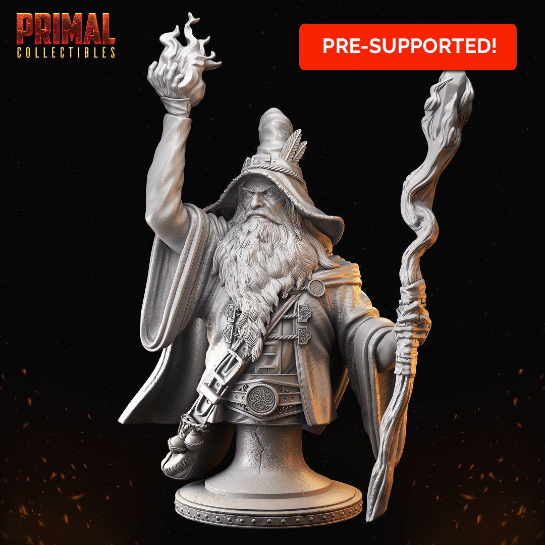 Wizard - Sólon (the wiser) bust - MASTERS OF DUNGEONS QUEST - Primal Collectibles