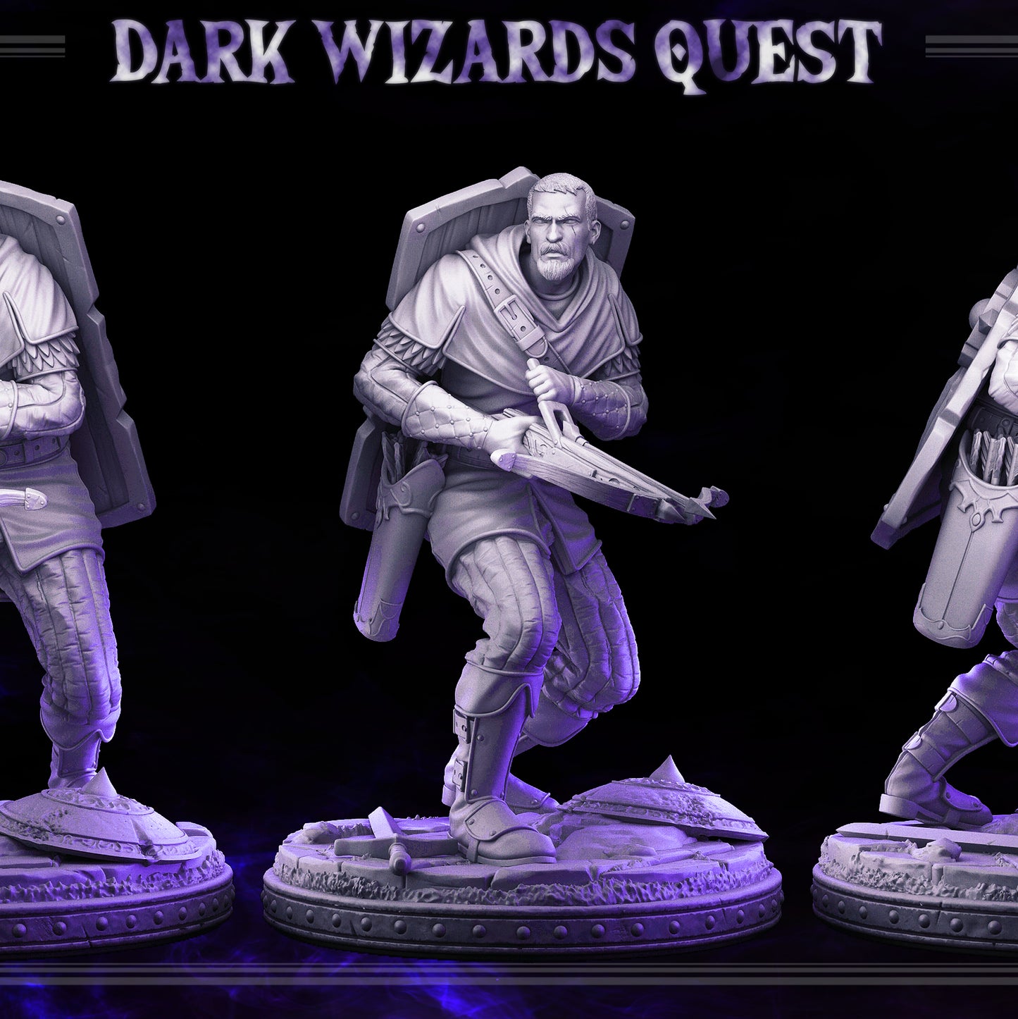 Crossbowman/ Mercenary /Man- at- arms - Russel - DARK WIZARDS - MASTERS OF DUNGEONS QUEST - Primal Collectibles