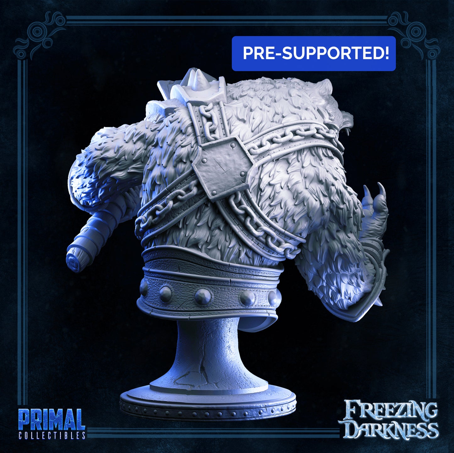 War bear - Bust- FREEZING DARKNESS - MASTERS OF DUNGEONS QUEST - Primal Collectibles