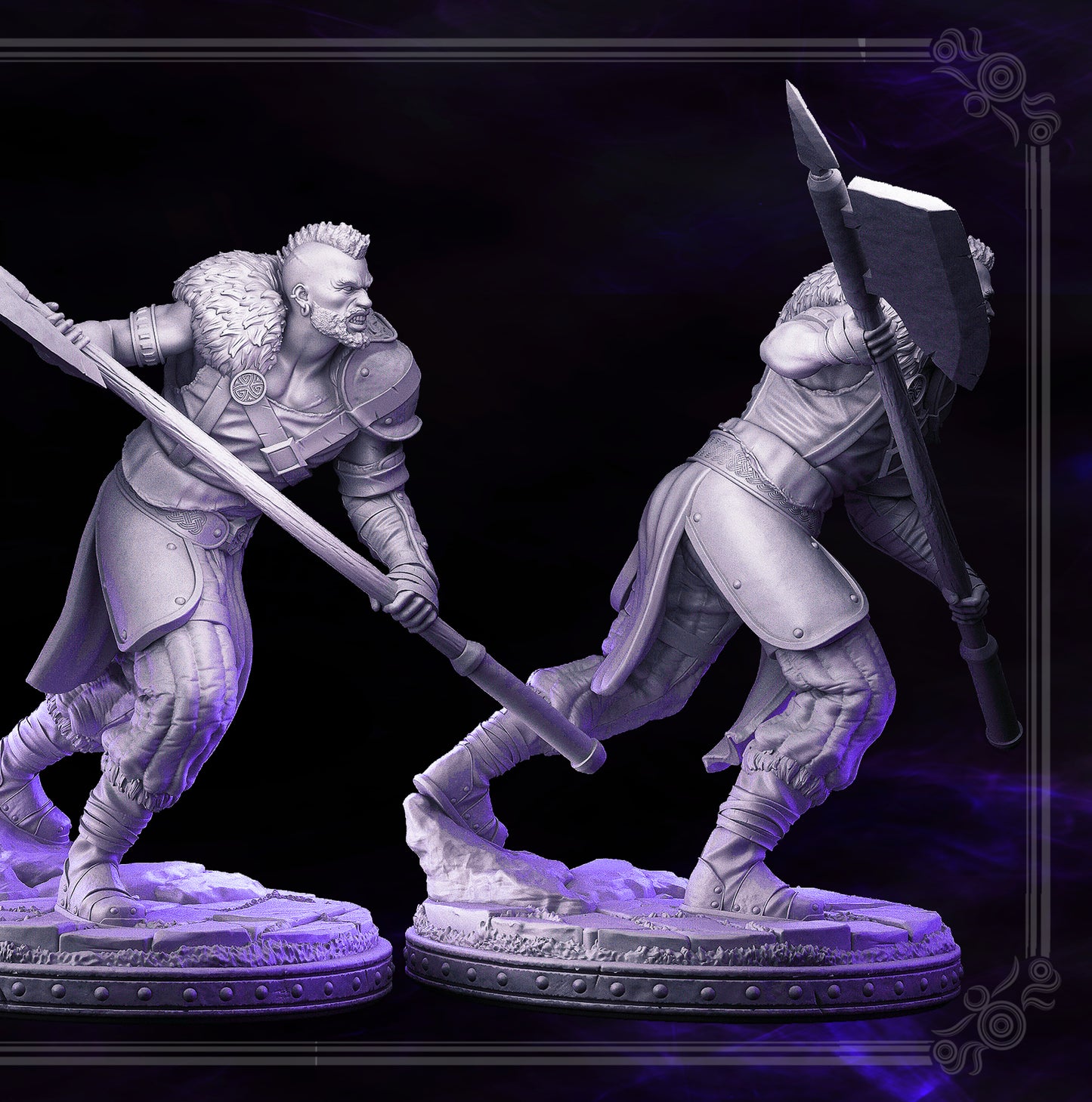 Halberdier/ Mercenary /Man- at- arms - Crane - DARK WIZARDS - MASTERS OF DUNGEONS QUEST - Primal Collectibles