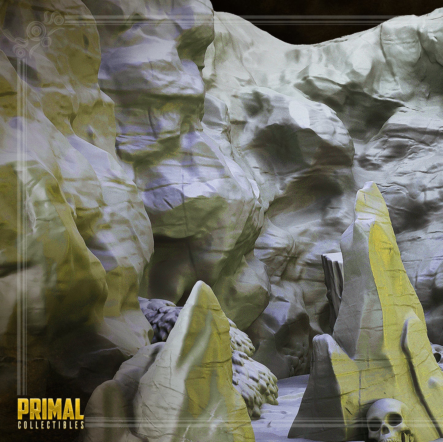 Cave entrance diorama - CONTRA THE OGRES CROWD - MASTERS OF DUNGEONS QUEST - Primal Collectibles