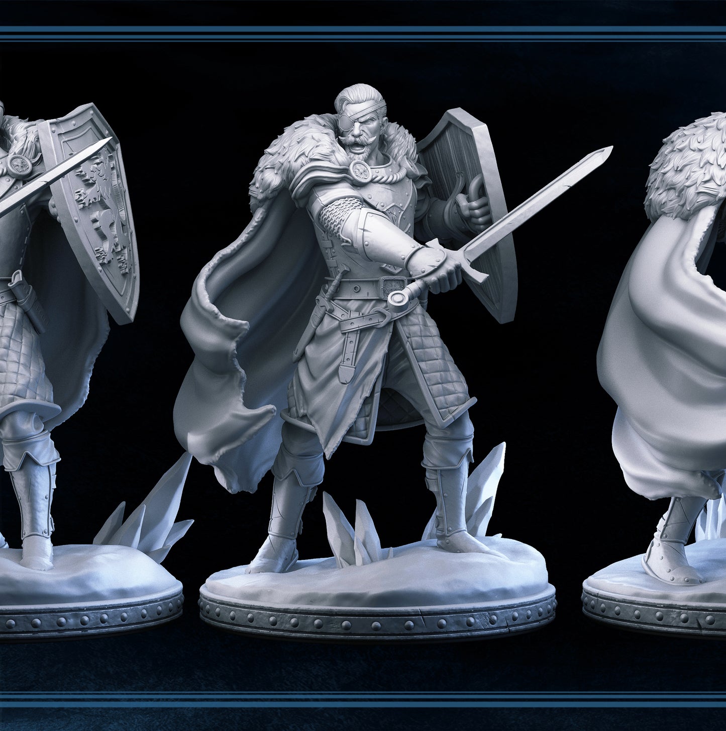 Mercenary  - Man-at-arms - Osmond - FREEZING DARKNESS - MASTERS OF DUNGEONS QUEST - Primal Collectibles