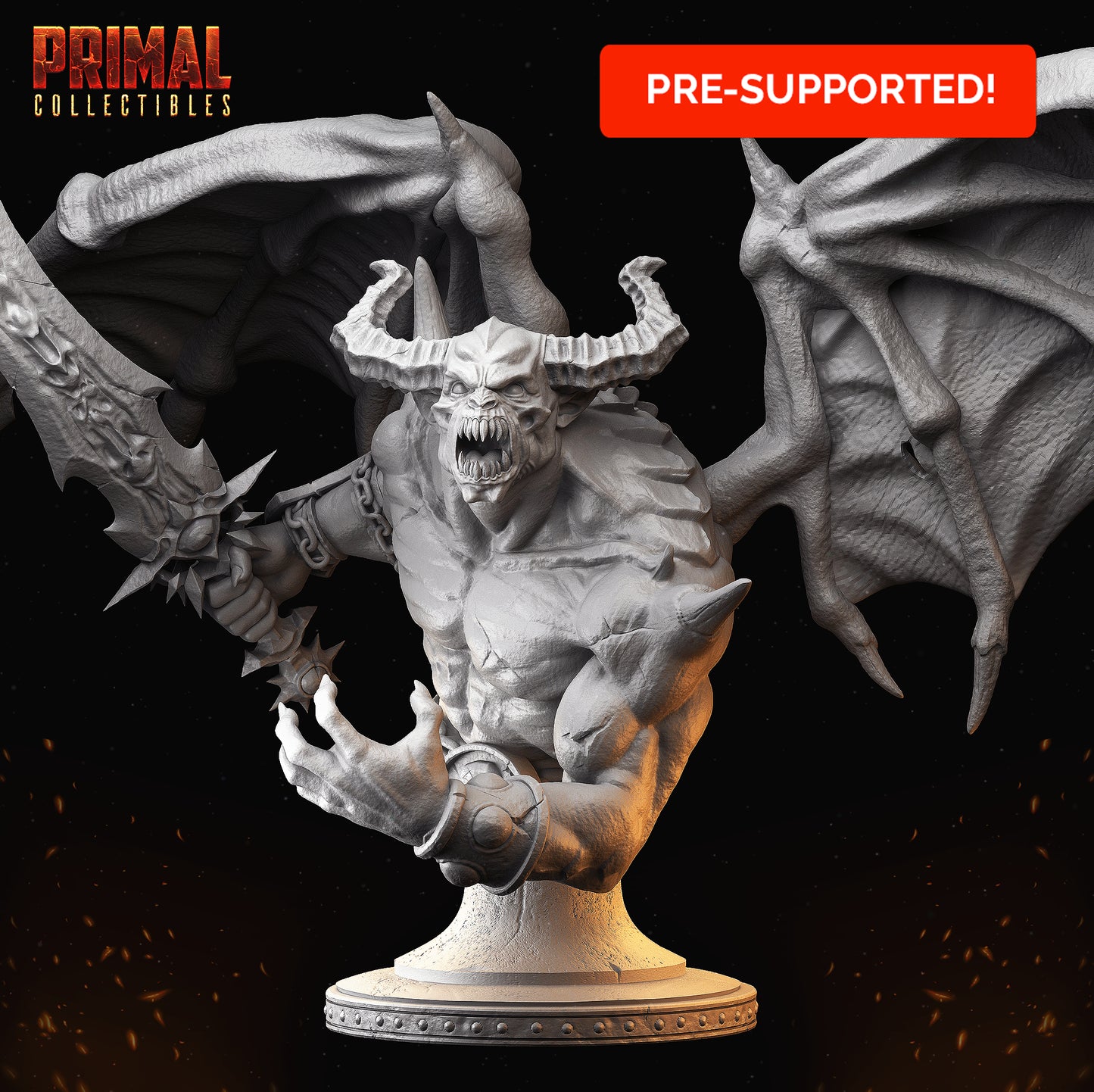 Gargoyle - Azvameth - bust -  MASTERS OF DUNGEONS QUEST - Primal Collectibles