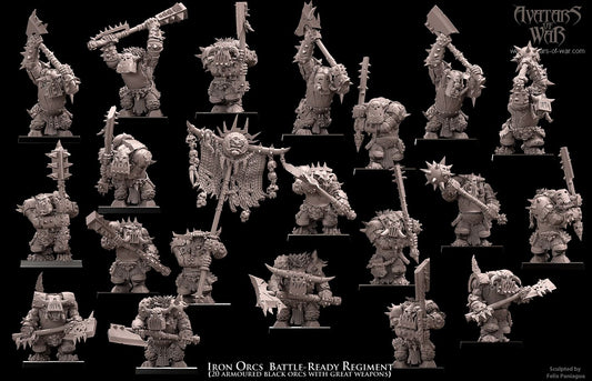 20x Iron Orcs Battle-Ready regiment - Avatars of War