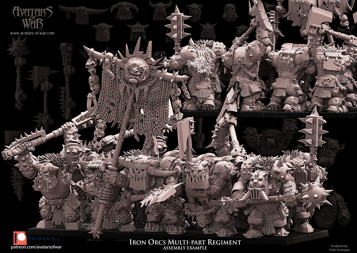 10x Iron Orcs multi-part regiment - Avatars of War