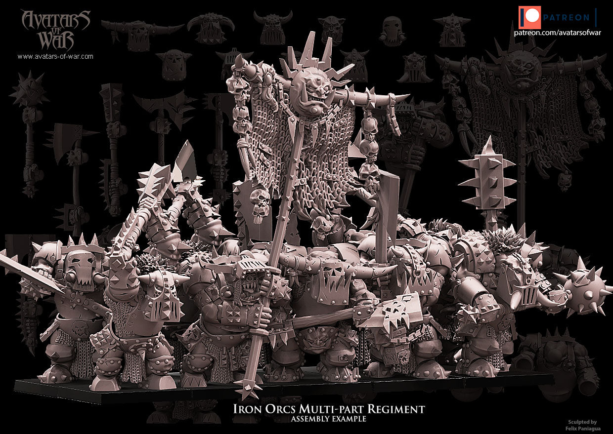 10x Iron Orcs multi-part regiment - Avatars of War