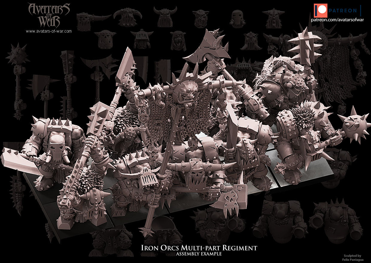 10x Iron Orcs multi-part regiment - Avatars of War