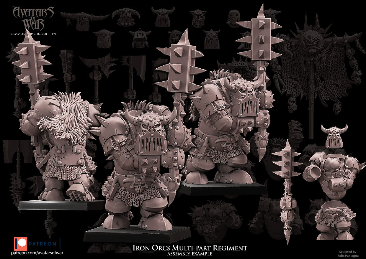 10x Iron Orcs multi-part regiment - Avatars of War