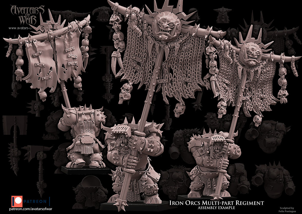 10x Iron Orcs multi-part regiment - Avatars of War