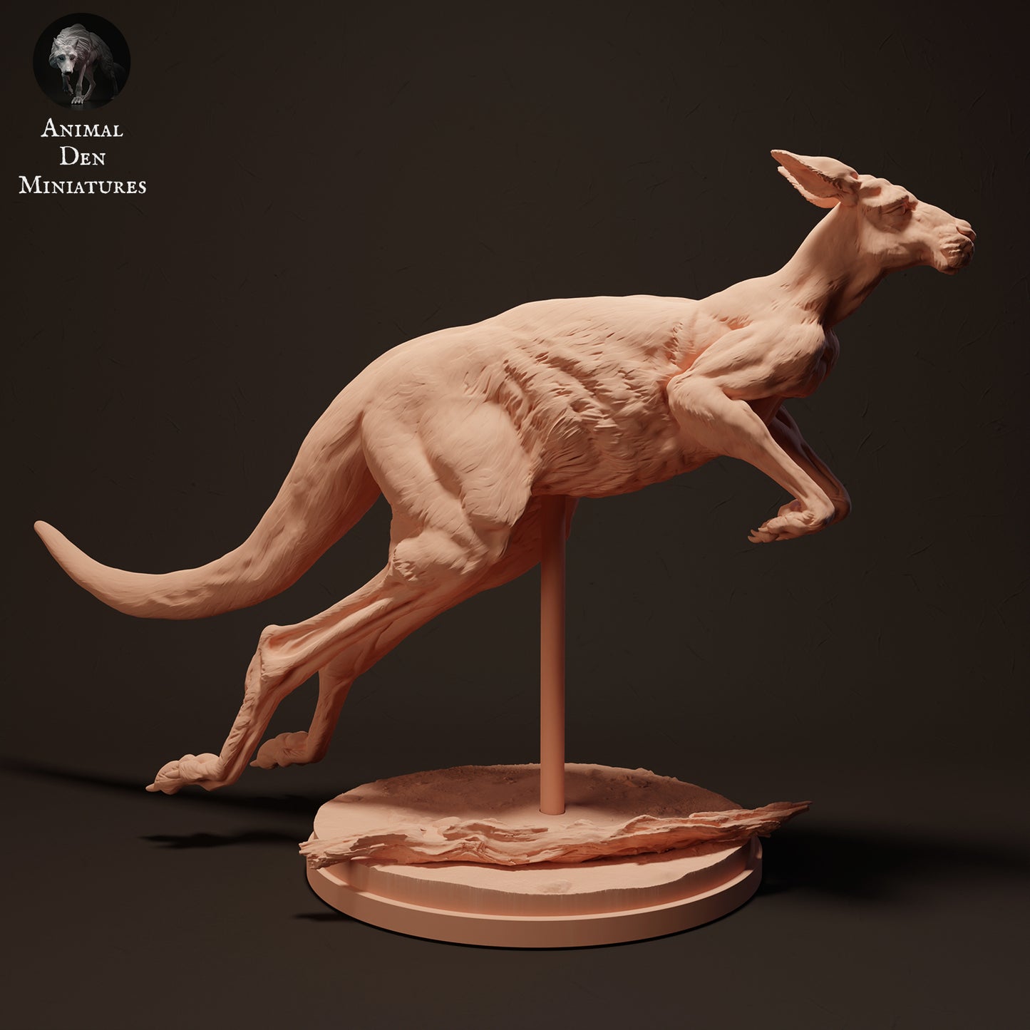 Red Kangaroo Jack Jumping - Animal Den Miniatures