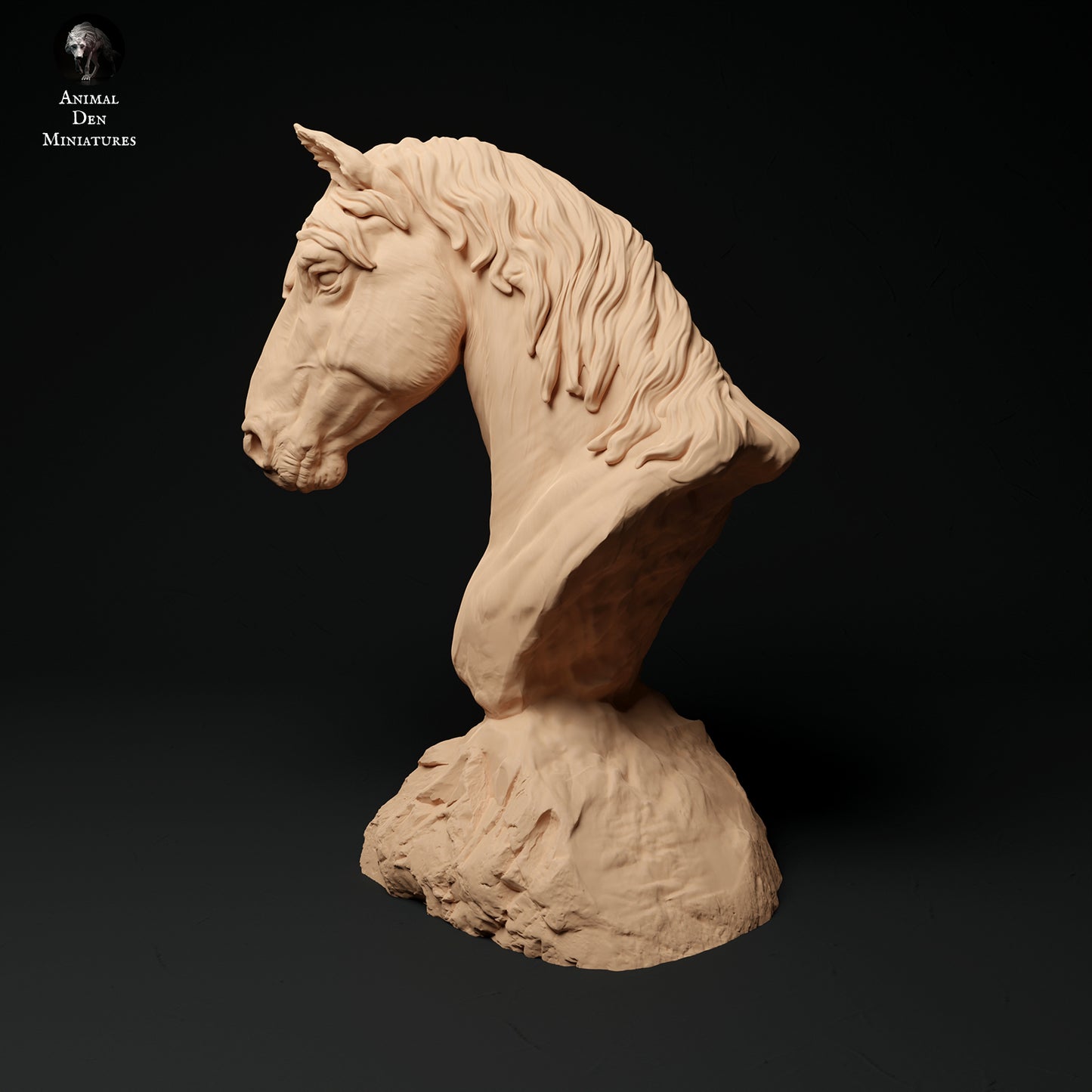 Konik Horse Bust - Animal Den Miniatures