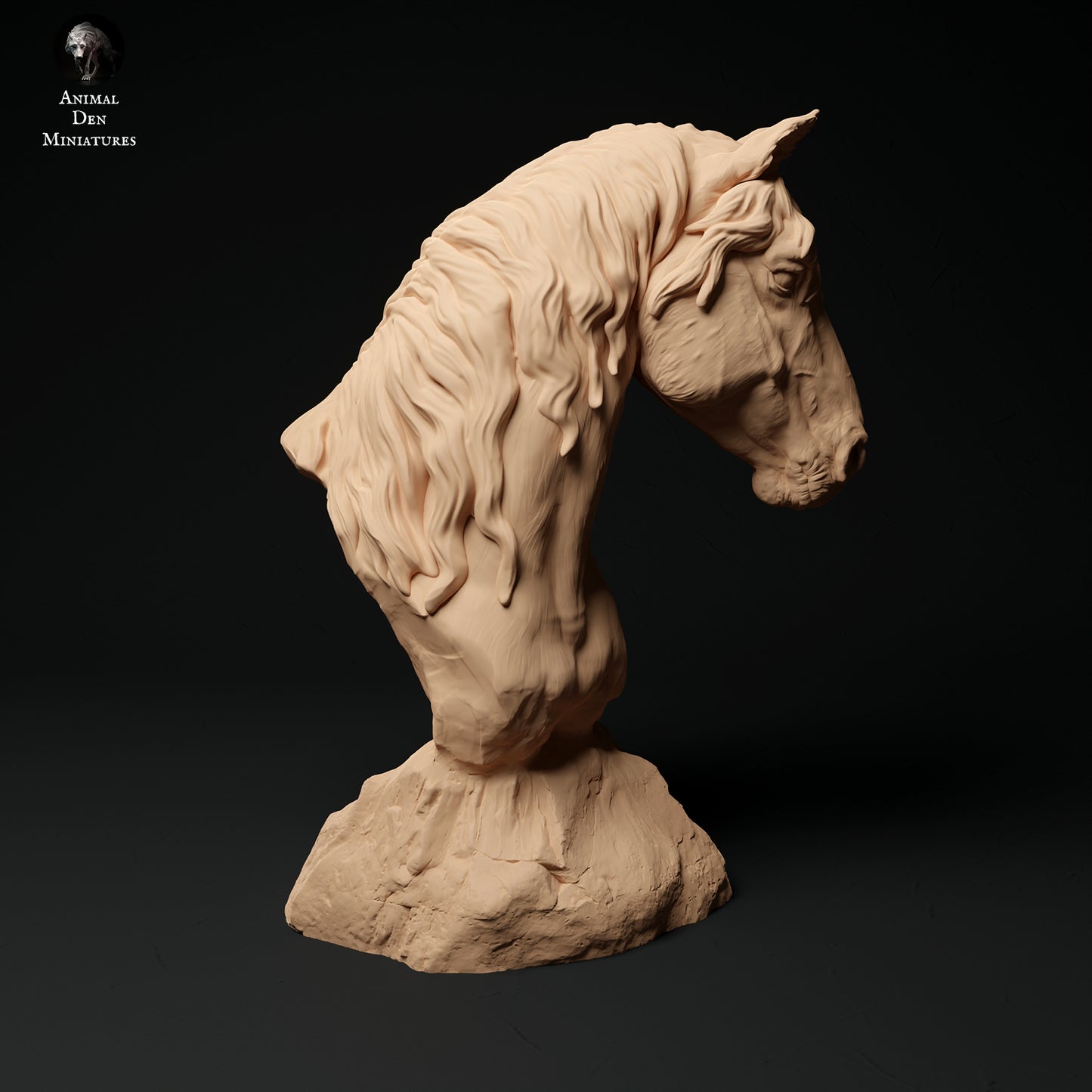 Konik Horse Bust - Animal Den Miniatures