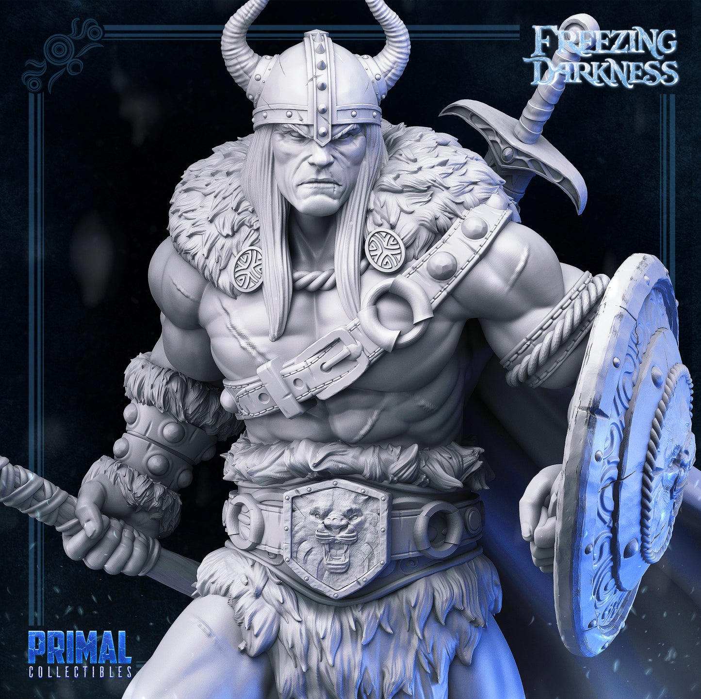 Barbarian - Kreyvos - FREEZING DARKNESS - MASTERS OF DUNGEONS QUEST - Primal Collectibles