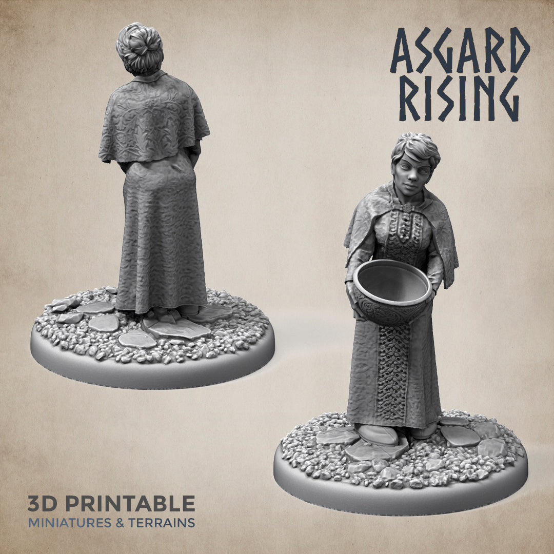 5 x Famale Villagers Townsfolk - Asgard Rising