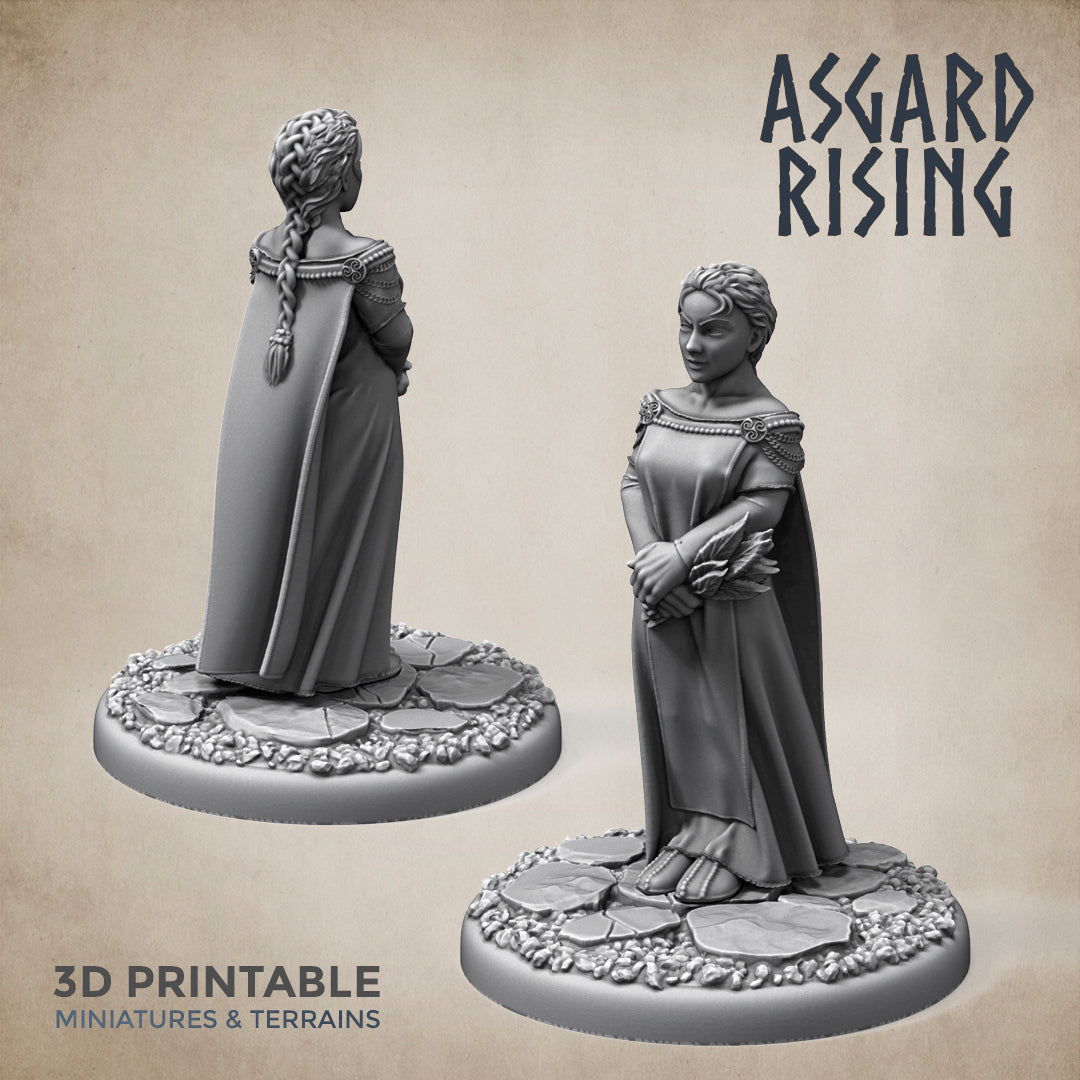 5 x Famale Villagers Townsfolk - Asgard Rising