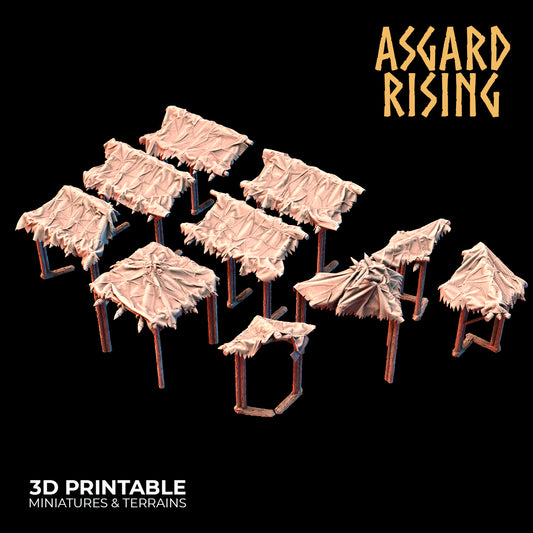 Fortified Village - Animal Skins Roofing - Asgard Rising