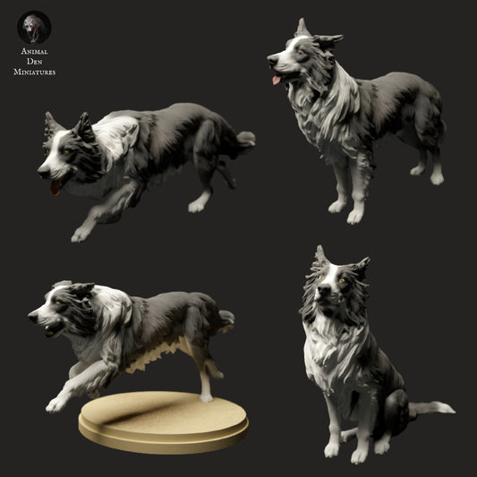 Border Collie Dog Pack - Animal Den Miniatures