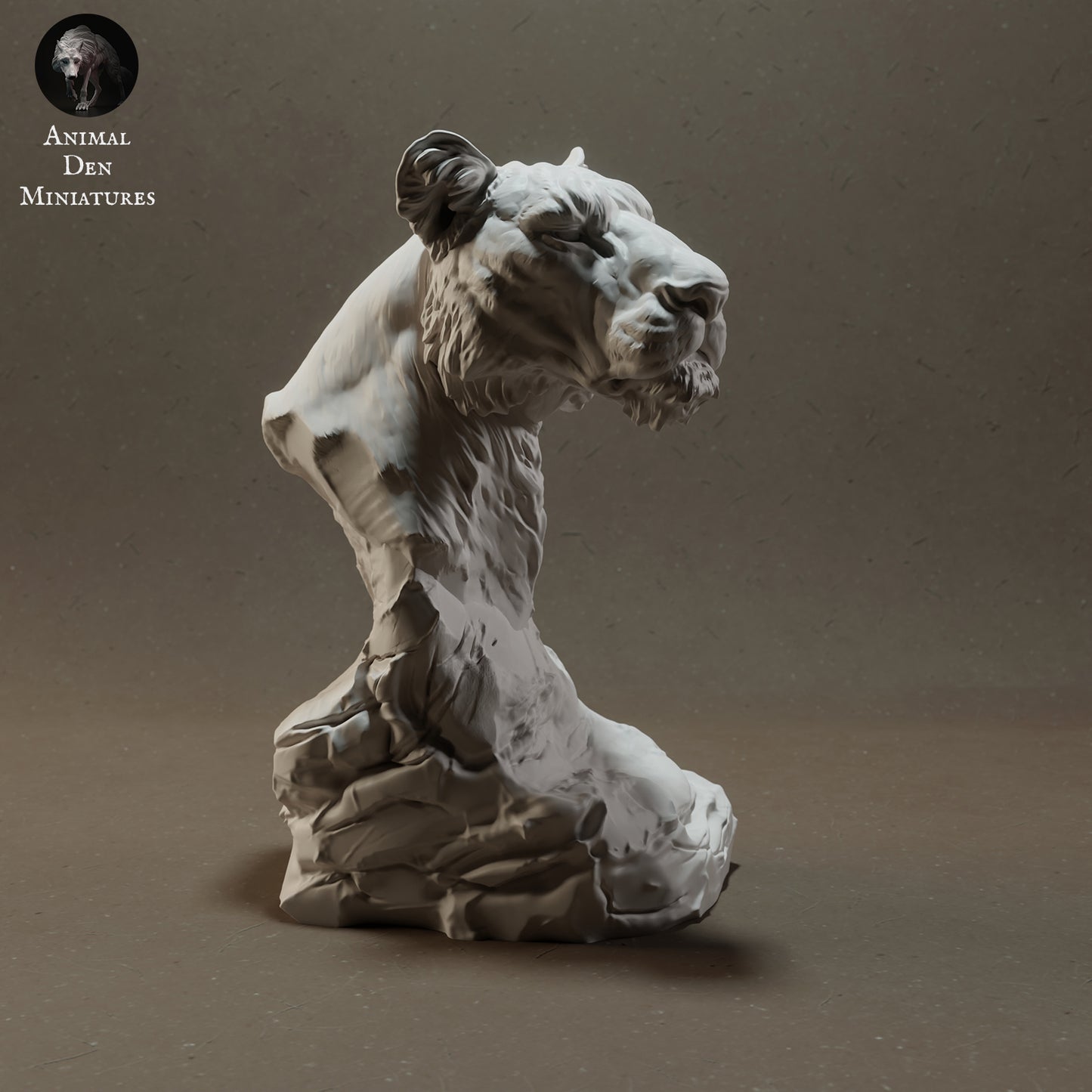 Lioness Bust - Animal Den Miniatures