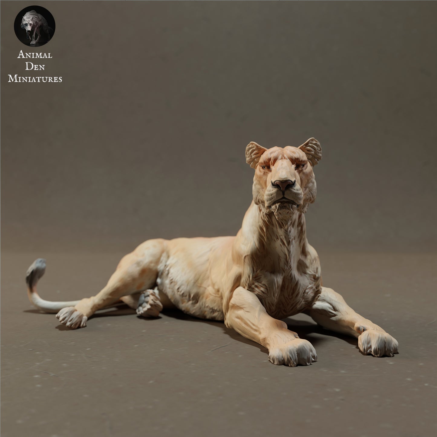 Lioness Lying - Animal Den Miniatures