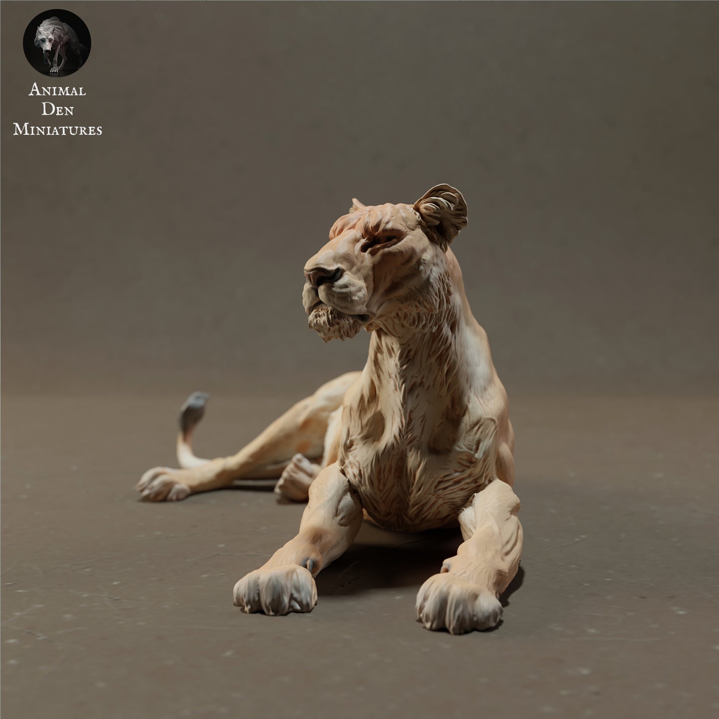 Lioness Lying - Animal Den Miniatures