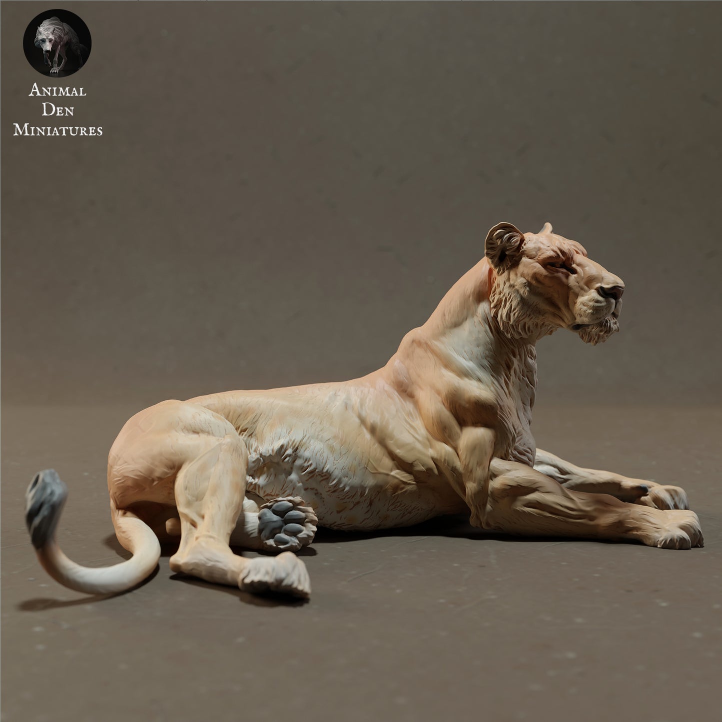 Lioness Lying - Animal Den Miniatures