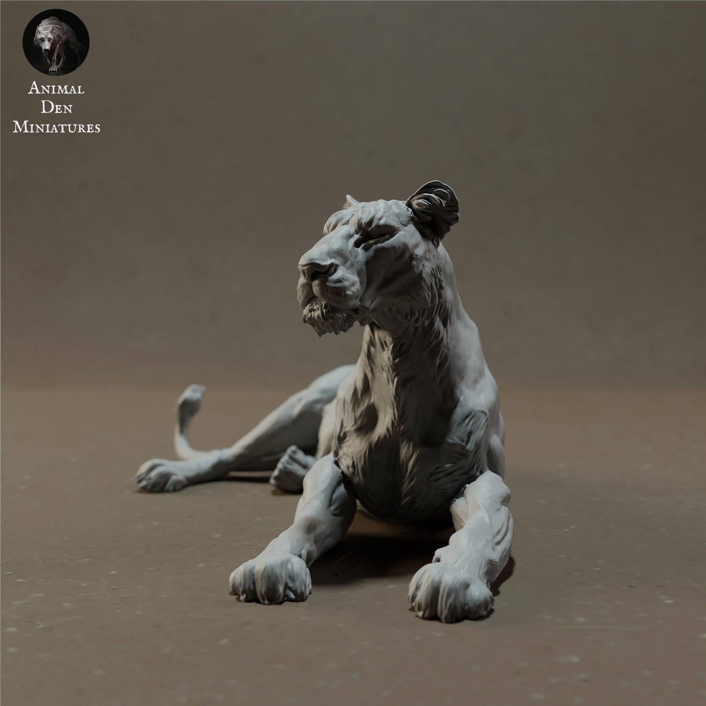 Lioness Lying - Animal Den Miniatures