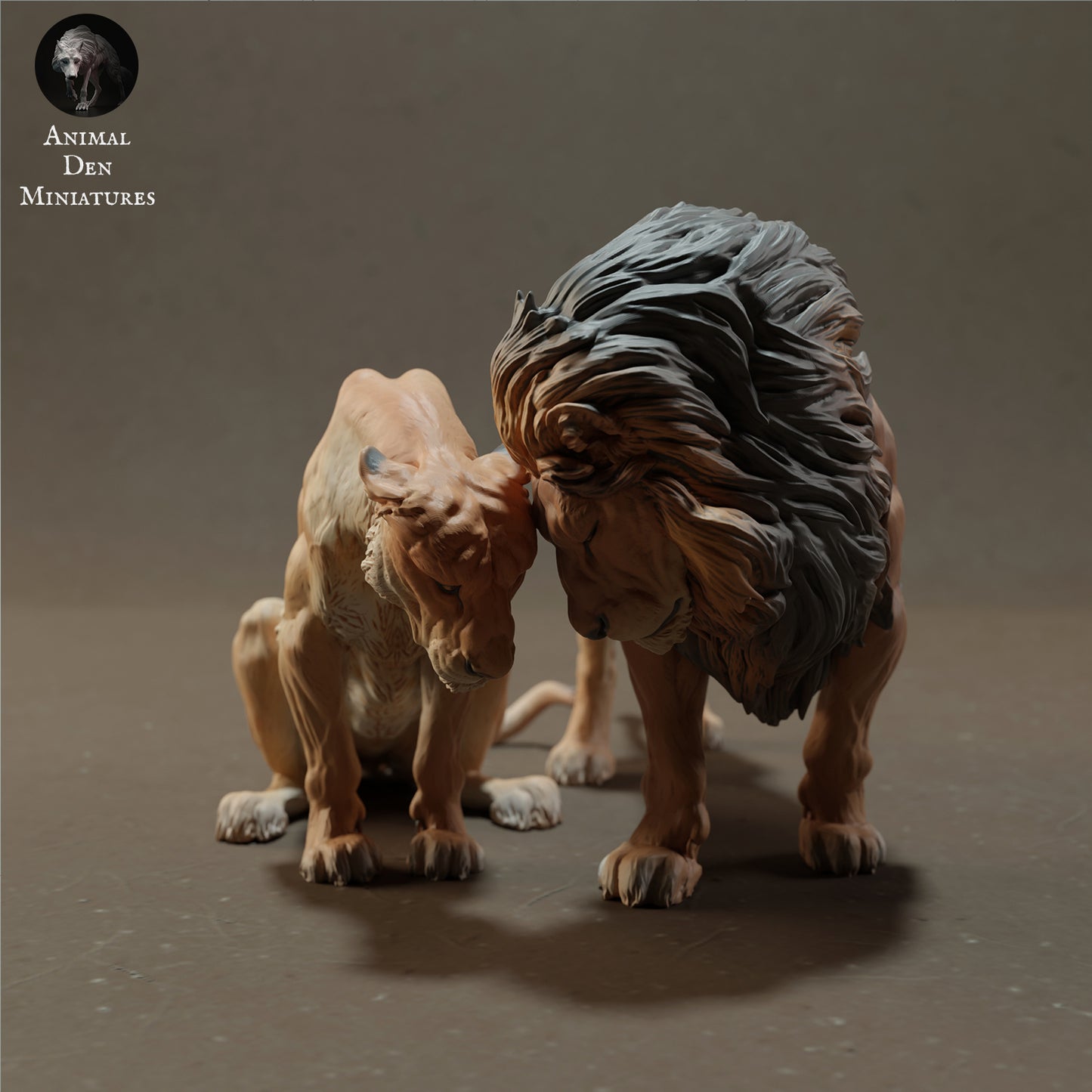 Lion and Lioness - Animal Den Miniatures