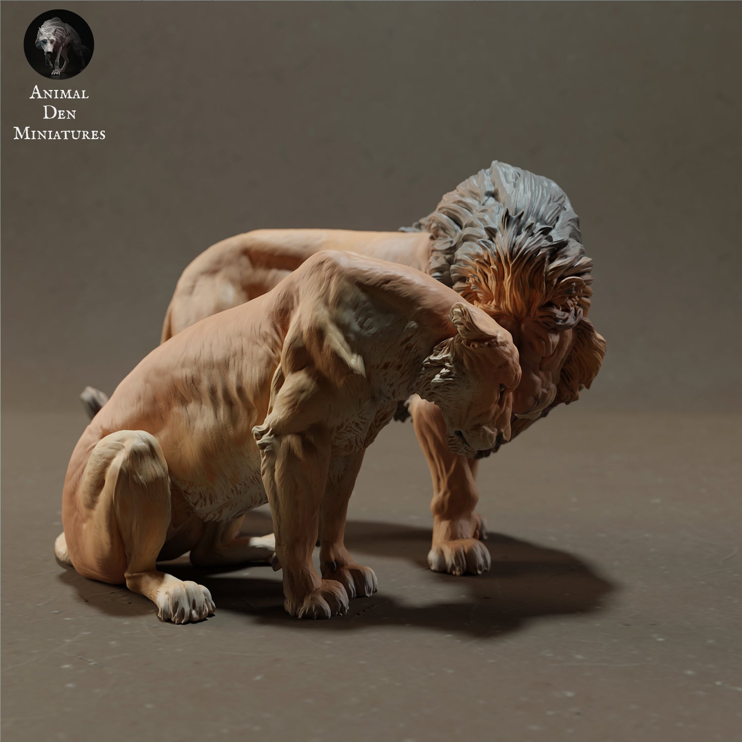 Lion and Lioness - Animal Den Miniatures