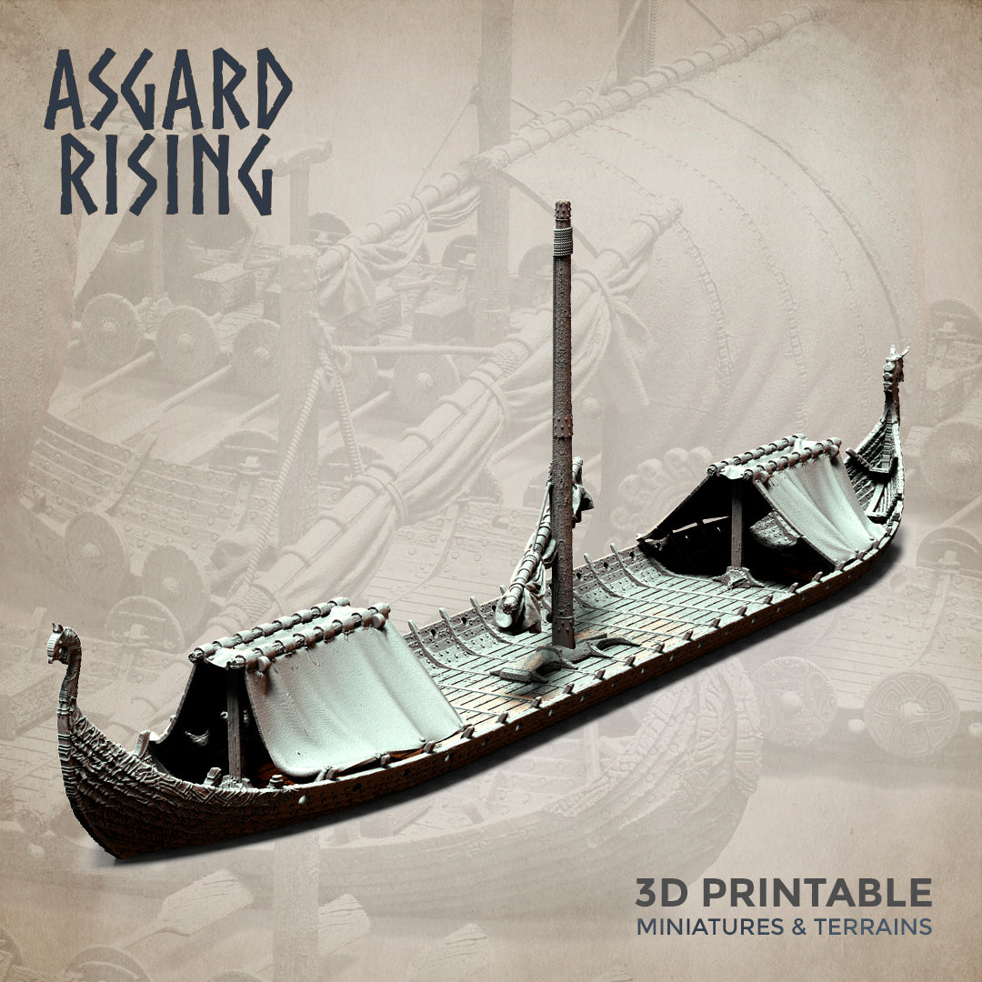 Drakkars - Viking Long Boats Scenery - Asgard Rising