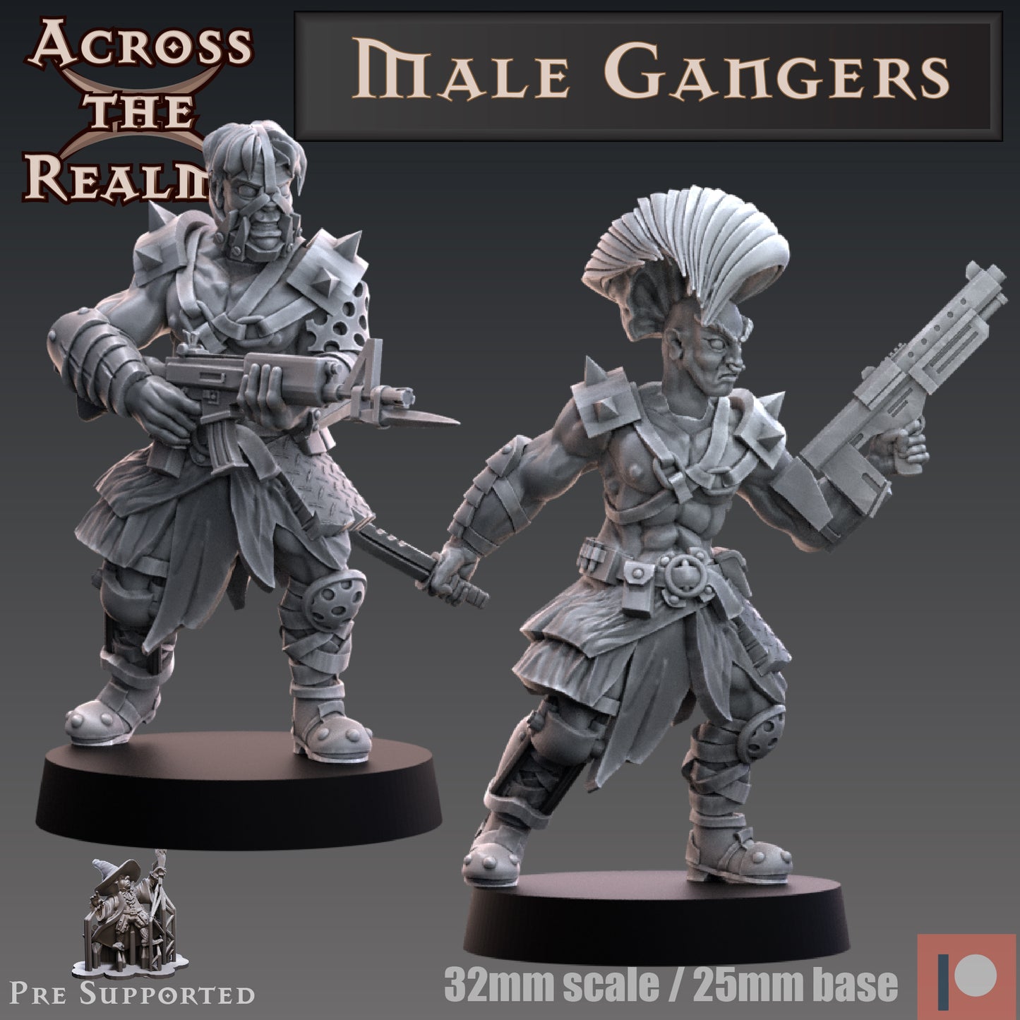 2x Male Gangers - Across the Realms