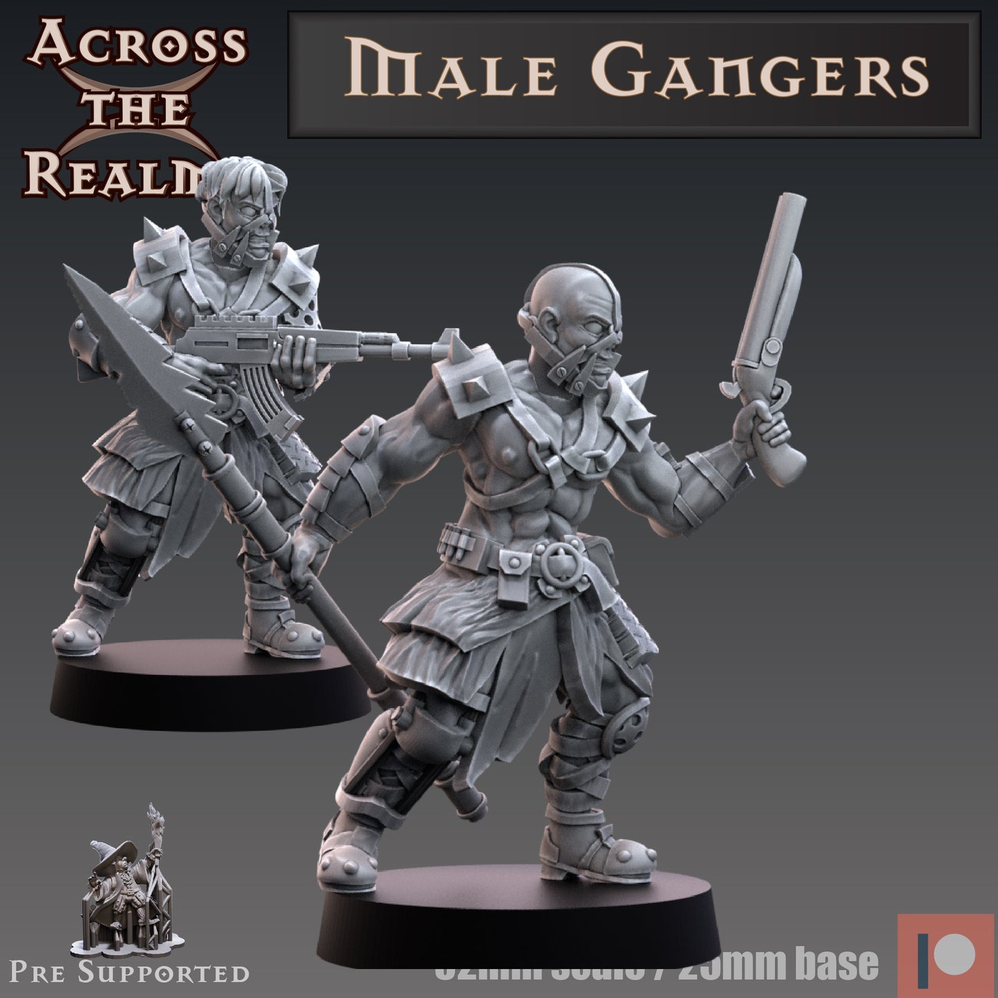 2x Male Gangers - Across the Realms