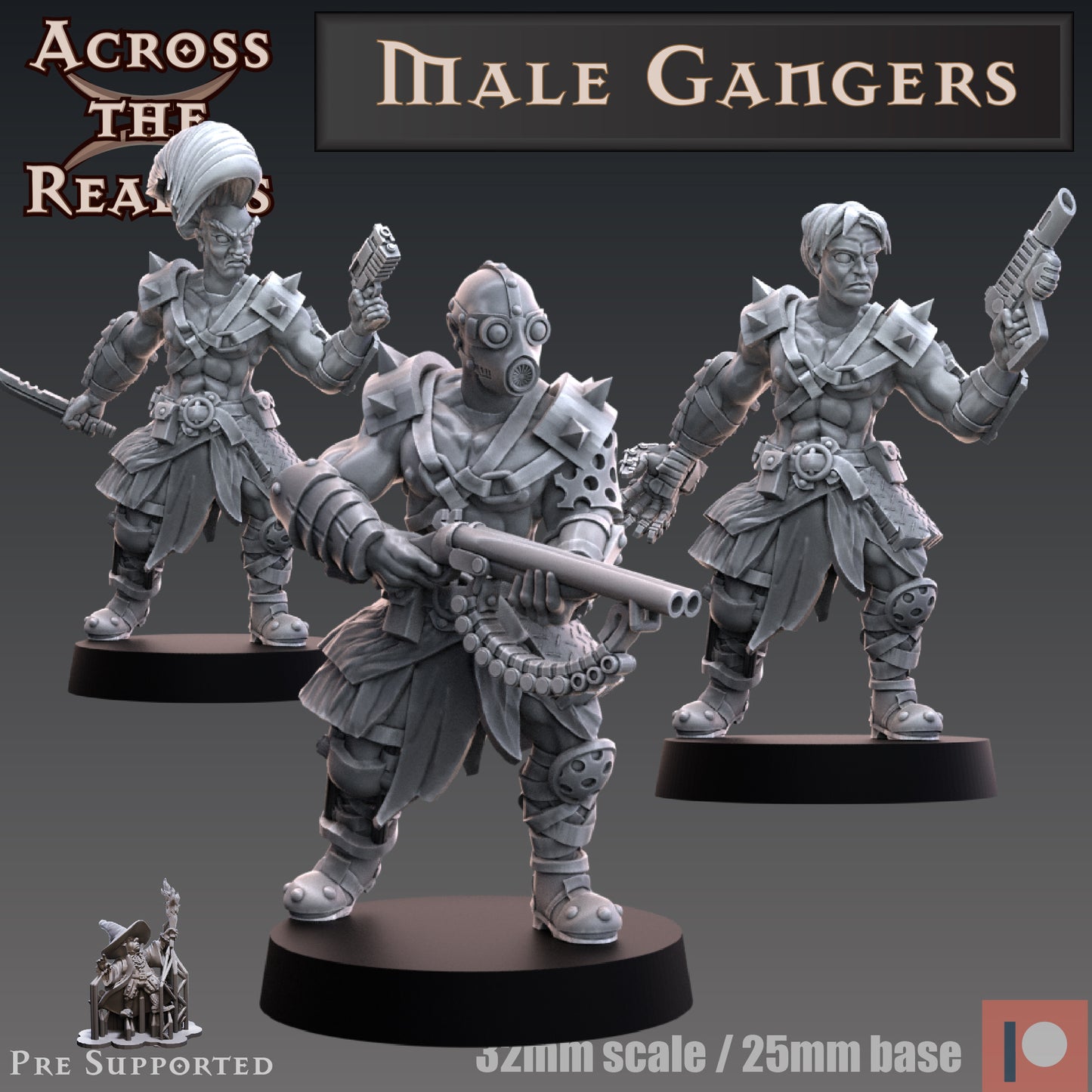 2x Male Gangers - Across the Realms