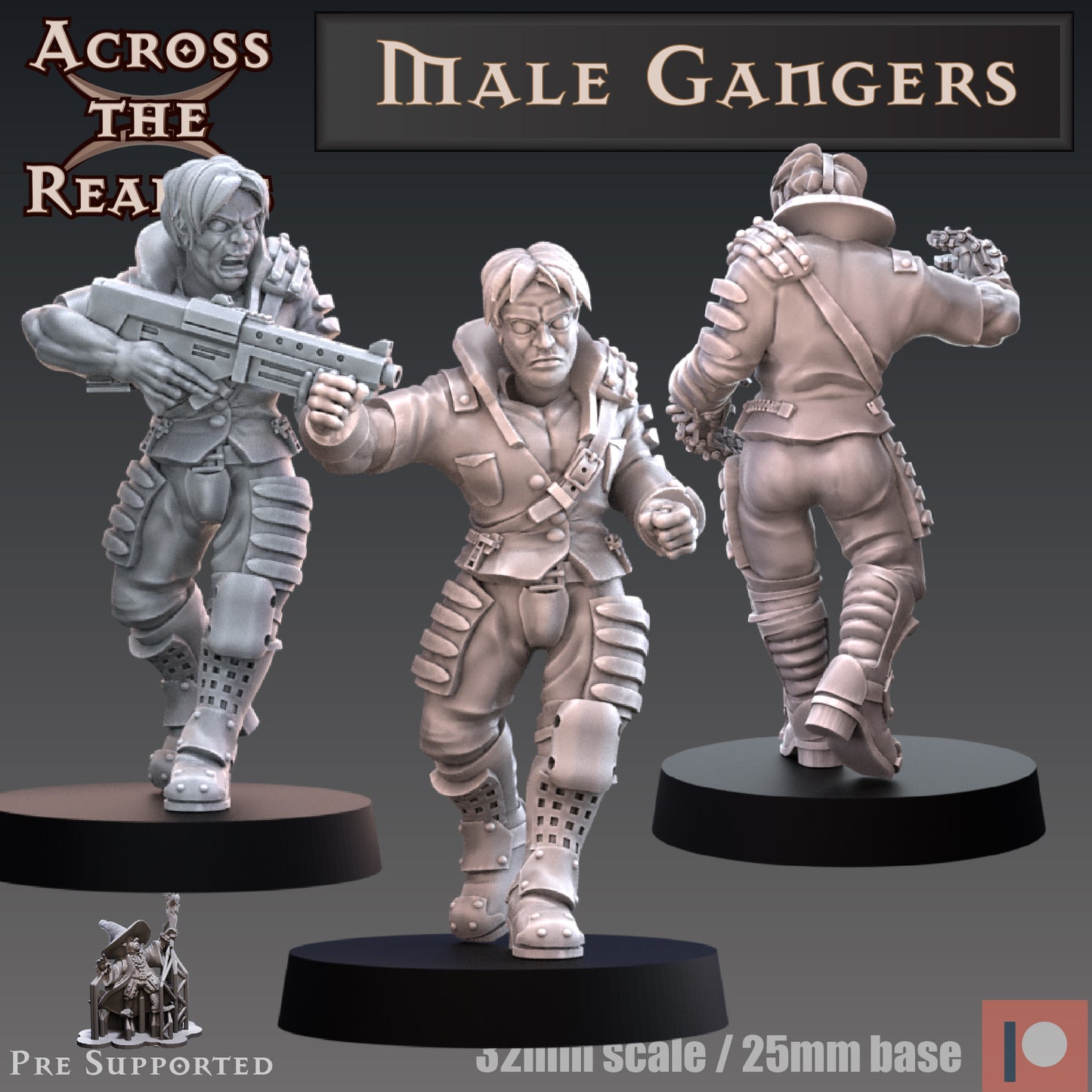 2x Male Gangers - Across the Realms