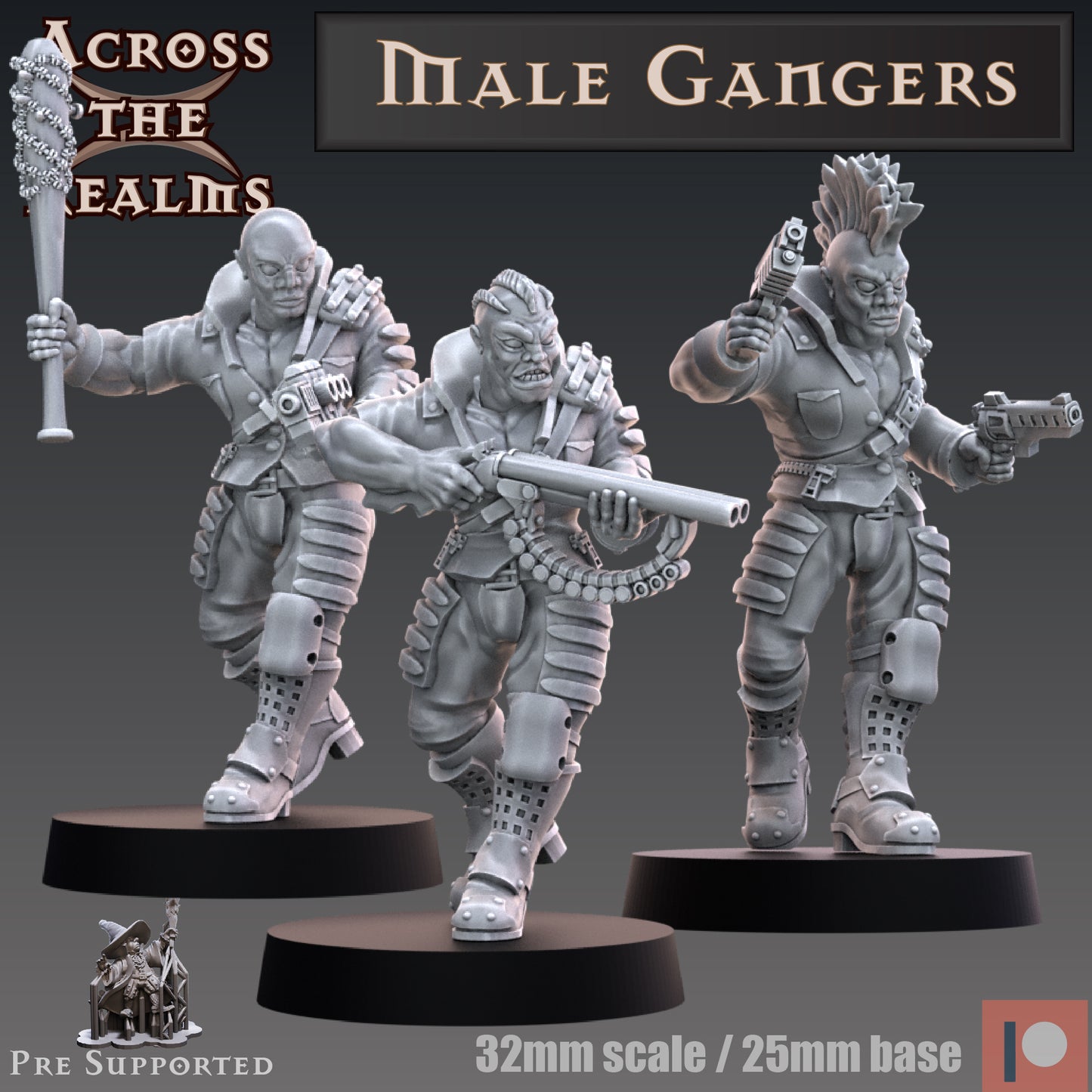 2x Male Gangers - Across the Realms