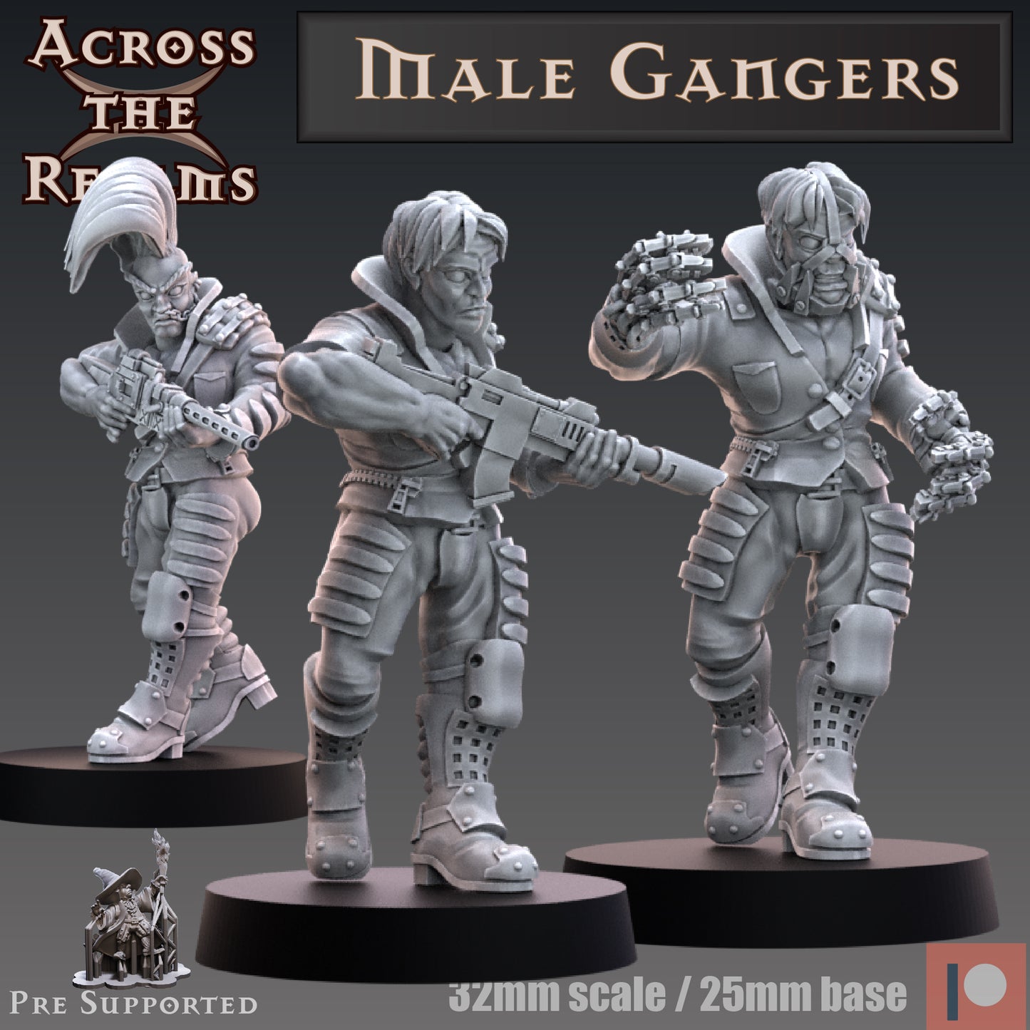 2x Male Gangers - Across the Realms