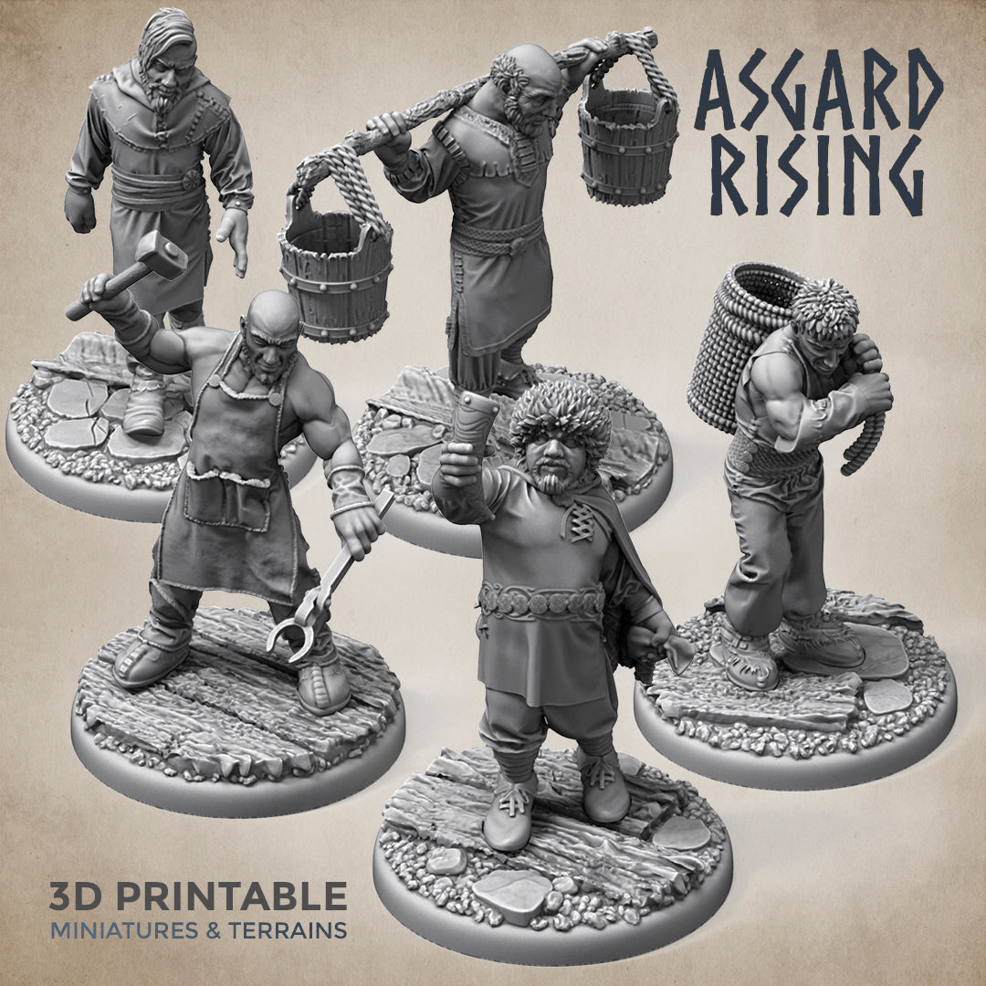 Male Villagers (Townsfolk) - Asgard Rising