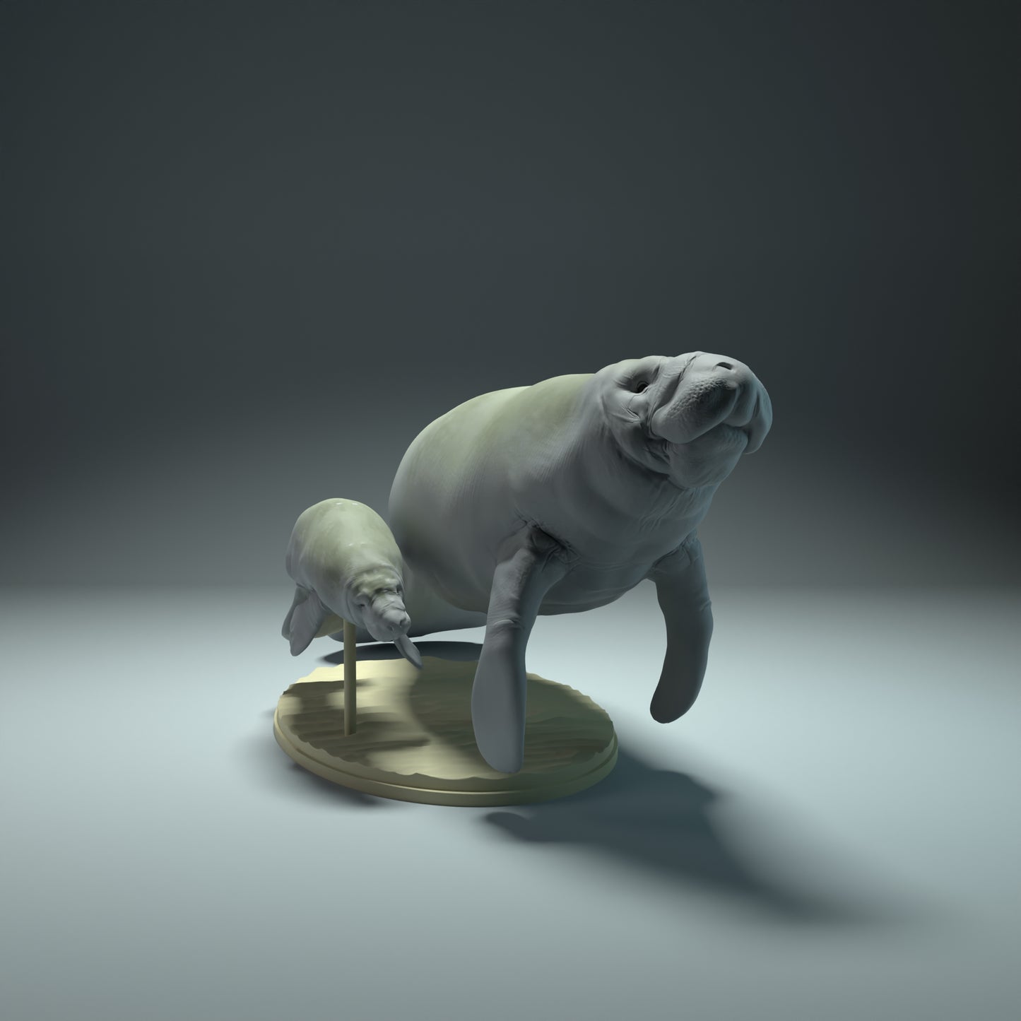 Manatee and Calf - Animal Den Miniatures