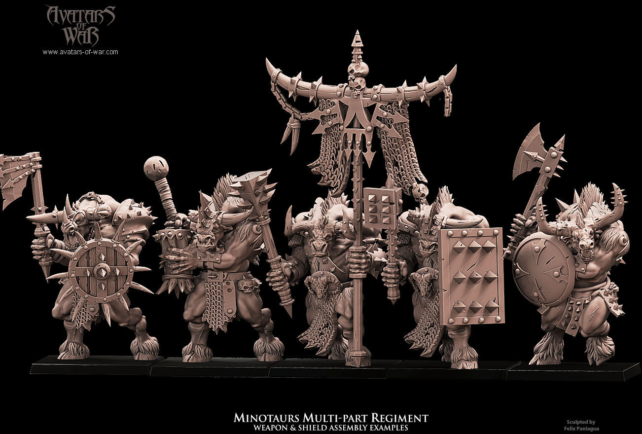 5x Minotaurs multi-part regiment - Avatars of War