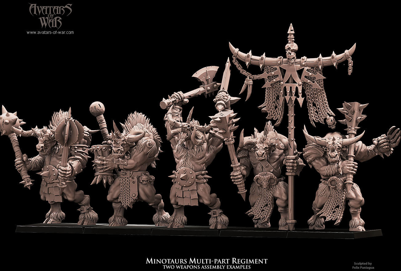 5x Minotaurs multi-part regiment - Avatars of War