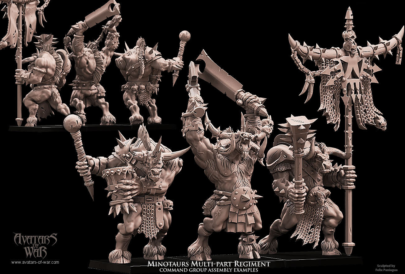 5x Minotaurs multi-part regiment - Avatars of War