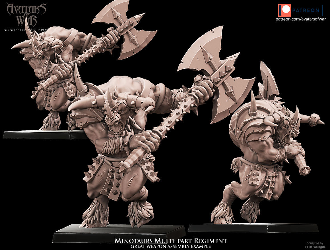 5x Minotaurs multi-part regiment - Avatars of War